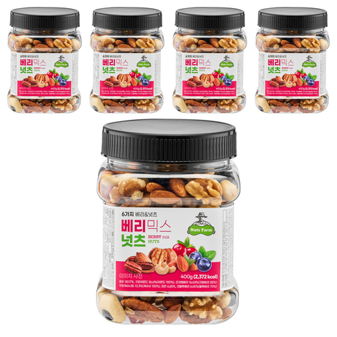 넛츠팜 베리 믹스 넛츠, 400g, 5개