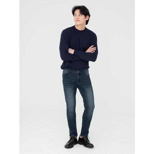 캐럿 남성용 기모 울트라 스판 청바지, 겨울철 스타일링의 필수템!