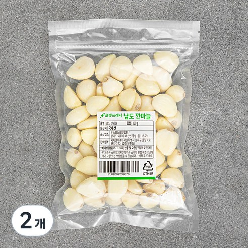 남도 깐마늘, 300g, 2개