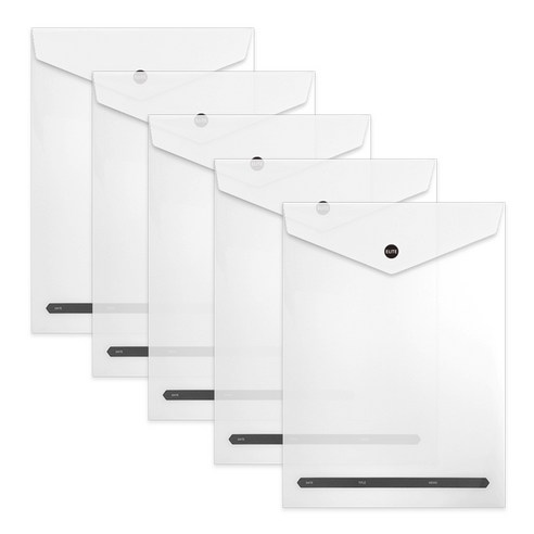투영디자인 세로봉투 엘리트 파일, 화이트, 5개입