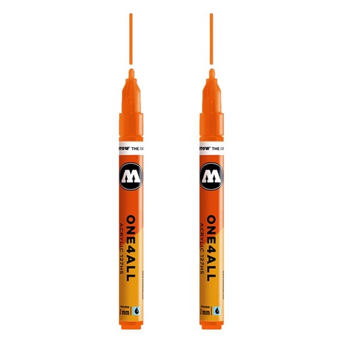 모로토우 원포올 아크릴 마카 2mm 127HS 085 dare orange, 1색, 2개