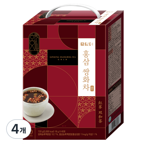 담터 홍삼 쌍화차, 18g, 40개입, 4개