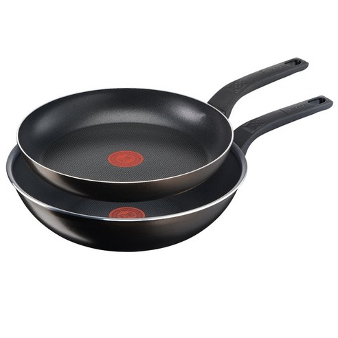 테팔 티타늄 액티쿡 프라이팬 2종세트, 블랙커피, 프라이팬 26cm + 볶음팬 28cm