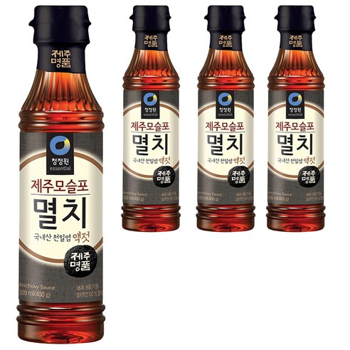 청정원 제주 모슬포 멸치액젓, 400g, 4개