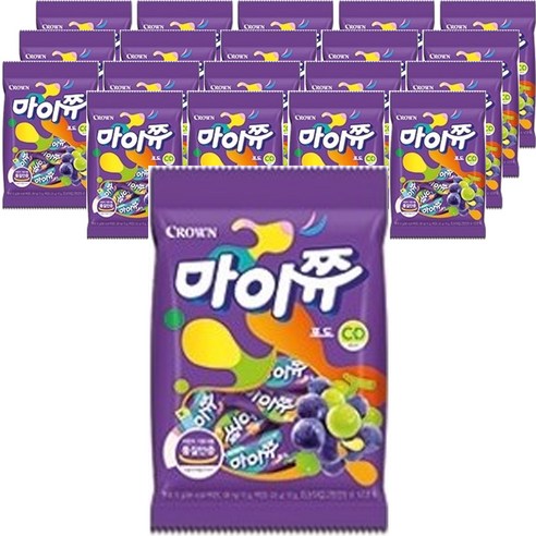 크라운 마이쮸 포도필로우 츄잉캔디, 92g, 20개