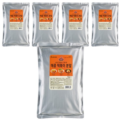 쉐프원 매콤 떡볶이 분말, 1kg, 5개