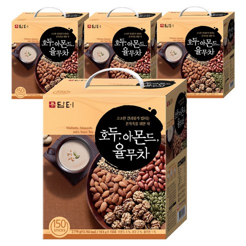 담터 호두 아몬드 율무차, 18.5g, 150개입, 4개