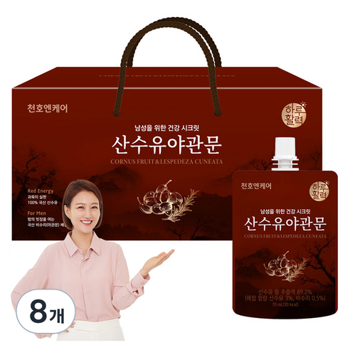 하루활력 남성을 위한 건강 시크릿 산수유야관문, 2.1L, 8개
