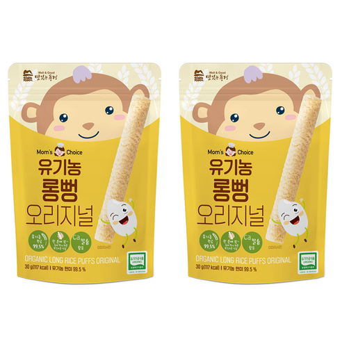맛있는풍경 유기농 롱뻥, 오리지널맛, 30g, 2개