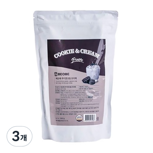 베오베 쿠키앤크림 프라페 분말, 1kg, 1개입, 3개