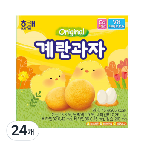 해태제과 계란 과자, 45g, 24개