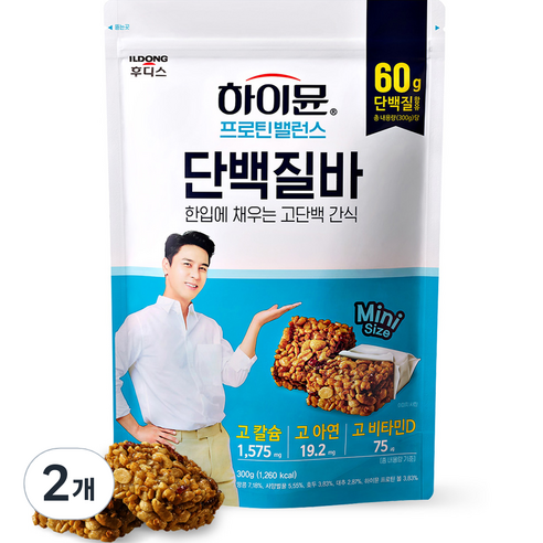 일동후디스 하이뮨 프로틴 밸런스 고단백 간식 단백질바, 300g, 1개