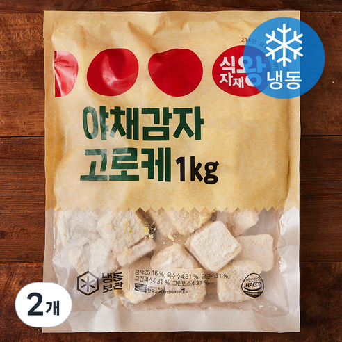 식자재왕 야채감자 고로케 (냉동), 1kg, 2개