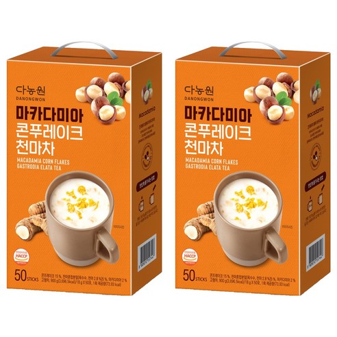다농원 마카다미아 콘푸레이크 천마차, 18g, 50개입, 2개
