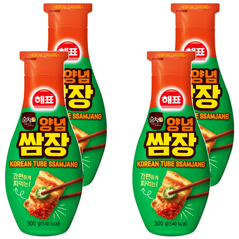 사조대림 해표 짜먹는 양념 쌈장, 300g, 4개
