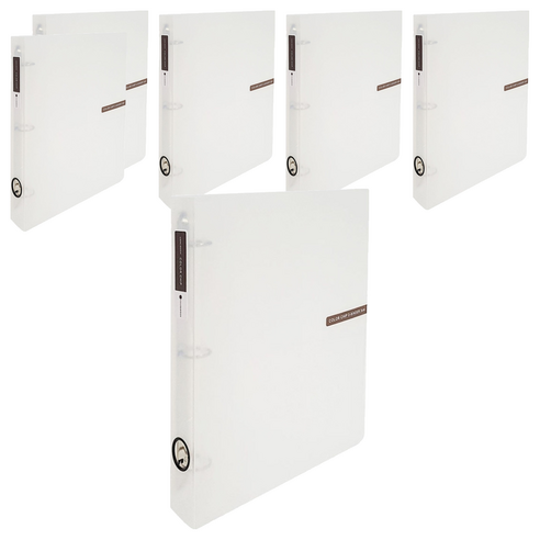 에코청운 칼라칩 3공 D링 바인더 3cm A4, 투명, 6개