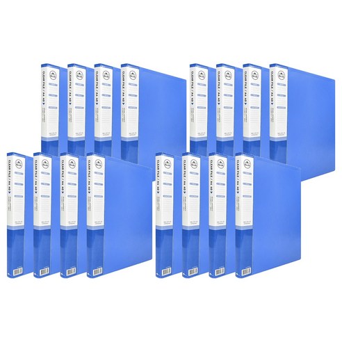 희망사무포인트 리클 클리어 파일 40매, 파랑, 16개