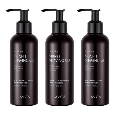 아브카 센서티브 스킨핏 쉐이빙 젤, 3개, 200ml