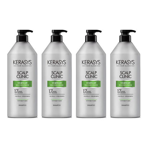 케라시스 두피 클리닉 단백질 샴푸 플로럴파우더향, 980ml, 4개