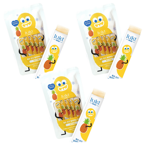 LUKT 킨디 얼려먹는 젤리 10p, 200g, 3개, 파인애플