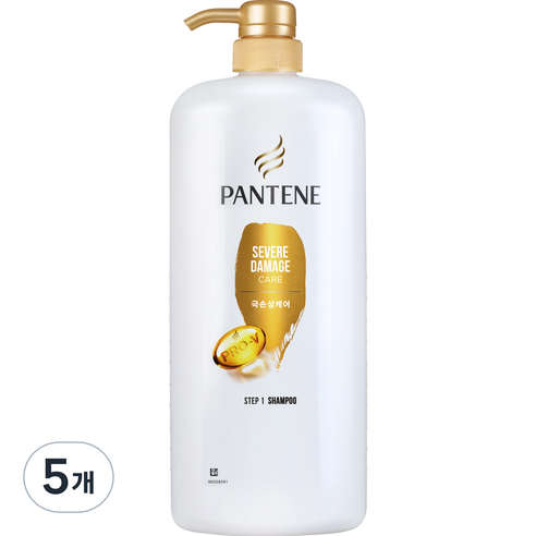 팬틴 극손상케어 샴푸 대용량, 1200ml, 5개
