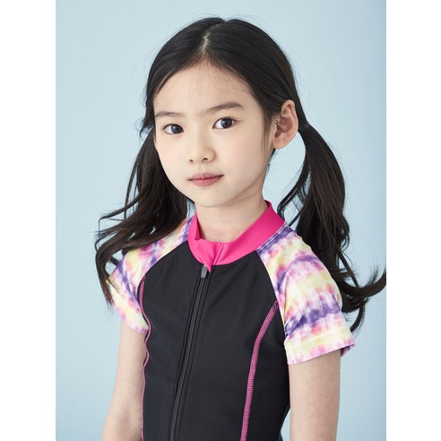 All-in-one 女童潛水服防曬服拉鍊兒童拉鍊服拉鍊服兒童泳衣兒童室內泳衣嬰幼兒雜貨衣服女孩女童游泳池水公園  水上樂園  水上游樂  海  Beach  海灘  海邊  游泳  swmmimg  嬰兒泳衣