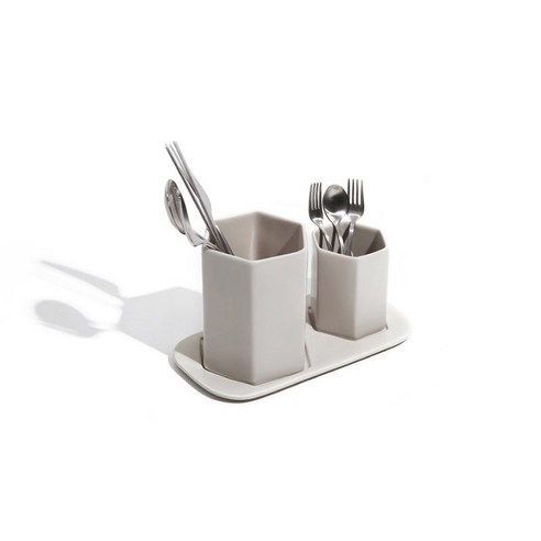 주방에 감성을 더하는 에라토 어반 수저통 세트, 크림색의 매력에 빠지다