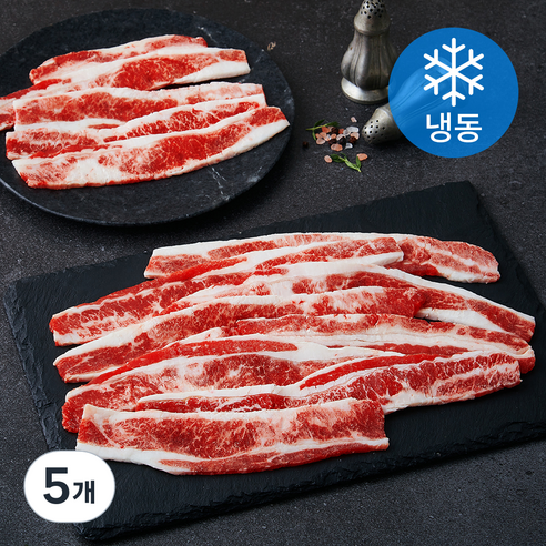 실속한우 조은장터 우삼겹 2등급 구이용 (냉동), 5개, 300g