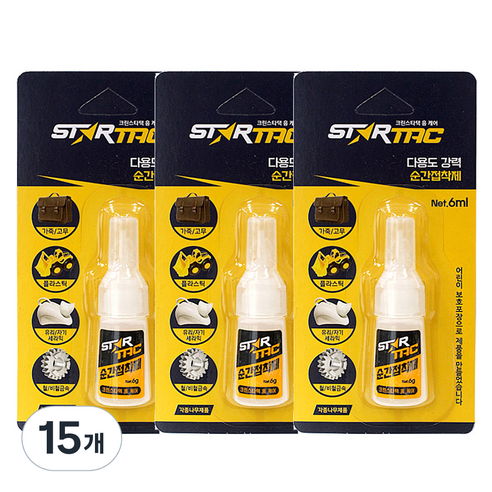 크린스타택 다용도 순간접착제 6ml, 15개