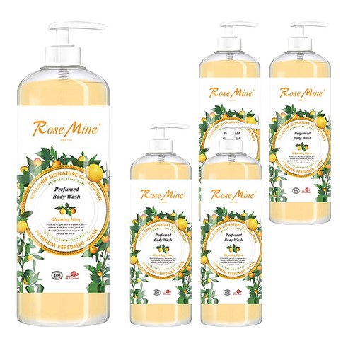 로즈마인 퍼퓸드 바디워시 글리밍 비쥬, 1000ml, 5개