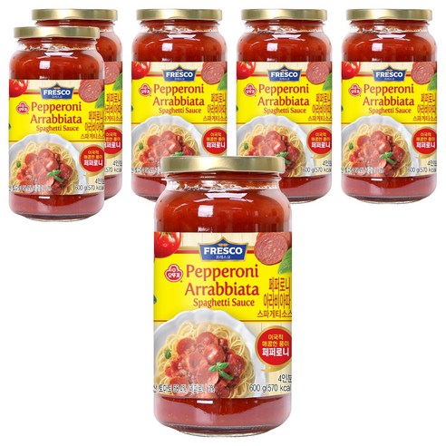 오뚜기프레스코 페퍼로니 아라비아따 스파게티 소스, 600g, 6개