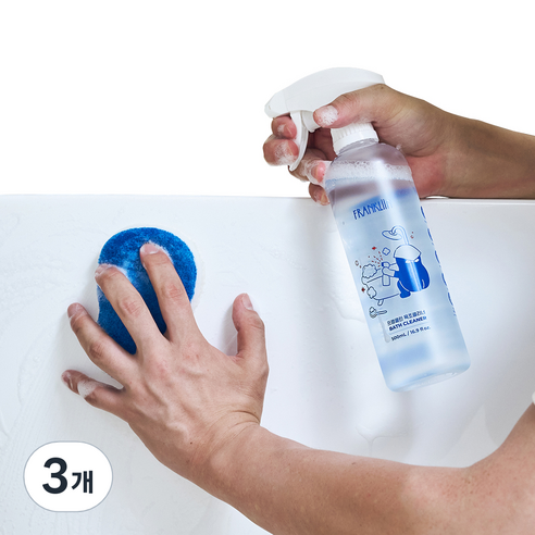 FRANKLIIN 거품형 아기 욕조 클리너, 500ml, 3개