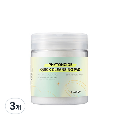 클라뷰 피톤치드 퀵 클렌징 패드 380ml, 3개, 100개입