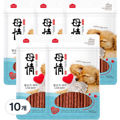 아수쿠 반려동물 모정 져키 140g, 양고기, 10개입