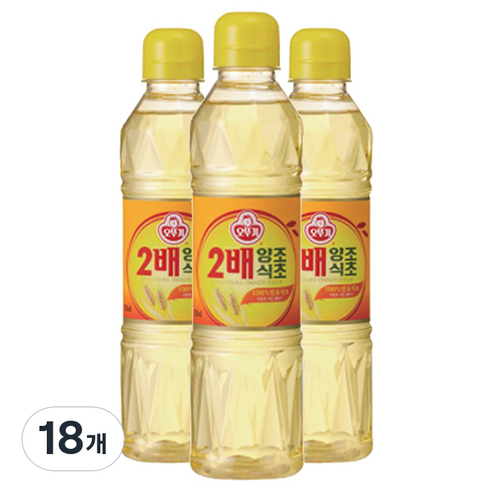 오뚜기 2배 양조식초, 500ml, 18개