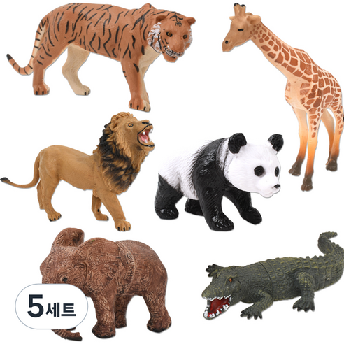 오즈토이 사파리월드 동물 피규어 6종 세트, 5세트