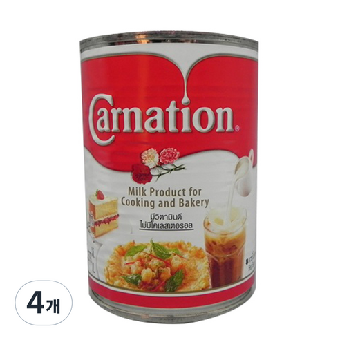 카네이션 쿠킹 앤 베이커리연유, 405g, 4개
