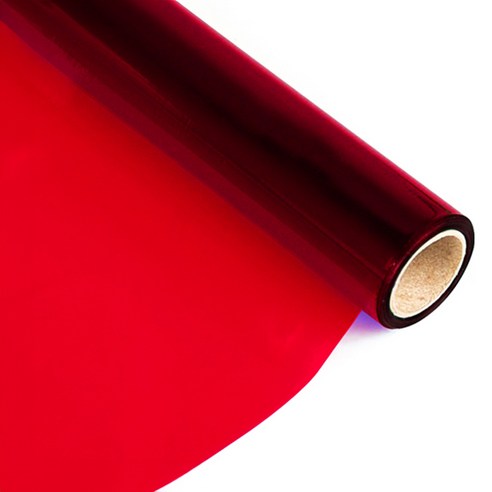 투명 컬러 PVC 필름 레드, 1개, 950 x 1000 x 0.3mm
