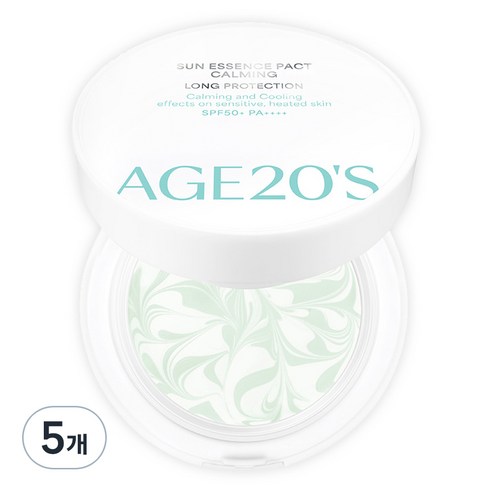 에이지투웨니스 선 에센스 팩트 카밍 롱프로텍션 미니 SPF50+ PA++++, 5개
