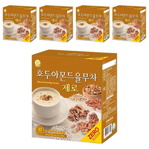 우리차 송원식품 호두아몬드 율무차 제로, 18g, 30개입, 5개