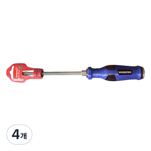 워크프로 투명 일자 드라이버 6.5 x 150 mm WP221203, 4개
