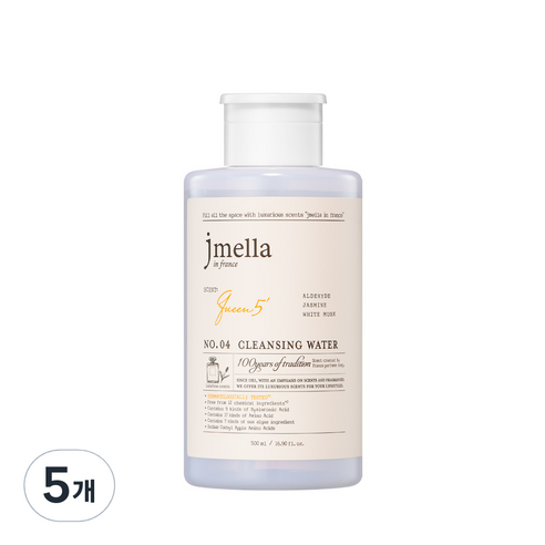 제이멜라 인 프랑스 퀸 5 클렌징 워터, 500ml, 5개