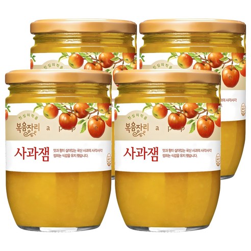 [복음자리] 과일잼(사과잼), 620g, 4개