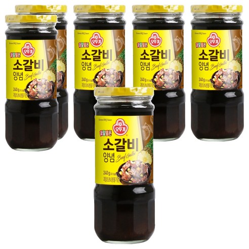 오뚜기 버섯과야채 소갈비양념, 240g, 6개