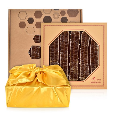 지리산 한봉 영농조합 벌집꿀 + 보자기 선물세트, 1.5kg, 1개