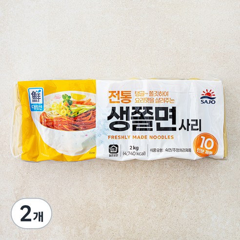 대림선 생쫄면 면사리, 2kg, 2개