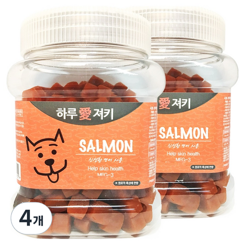 하루애 져키, 연어맛, 400g, 4개