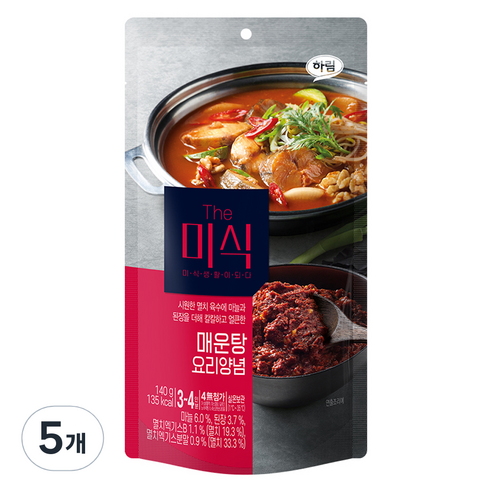 더미식 매운탕 양념, 140g, 5개