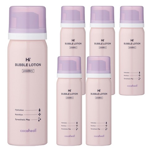 코코힐리 유아용 하이 버블로션 파우더리, 70ml, 6개