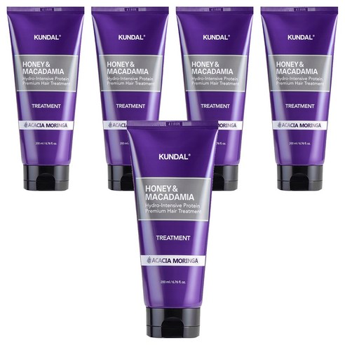 쿤달 허니 앤 마카다미아 트리트먼트 아카시아모링가향 200g, 200ml, 5개